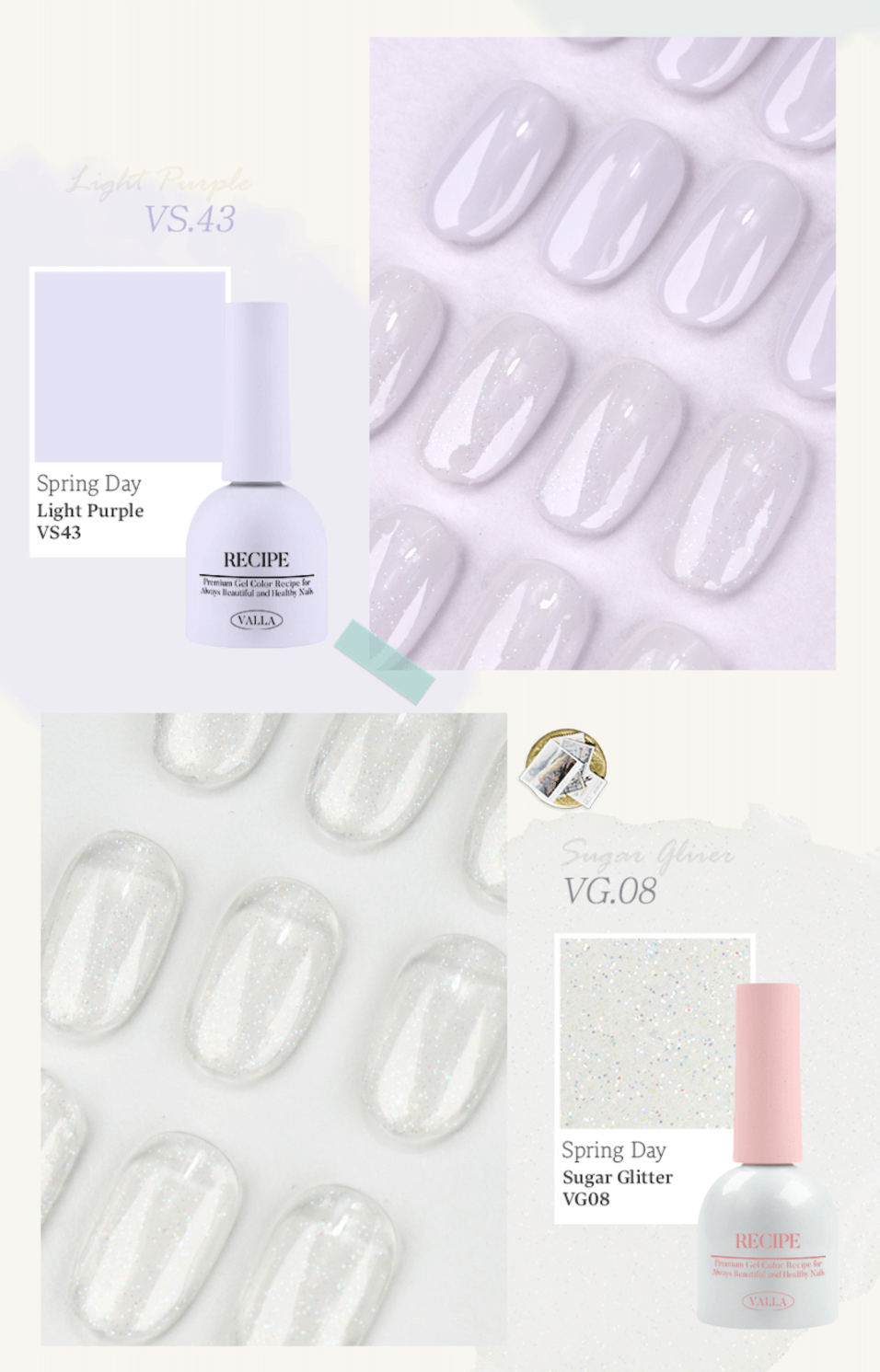 Puple and White-based polish breakdown with full swatch and bottle close-up.