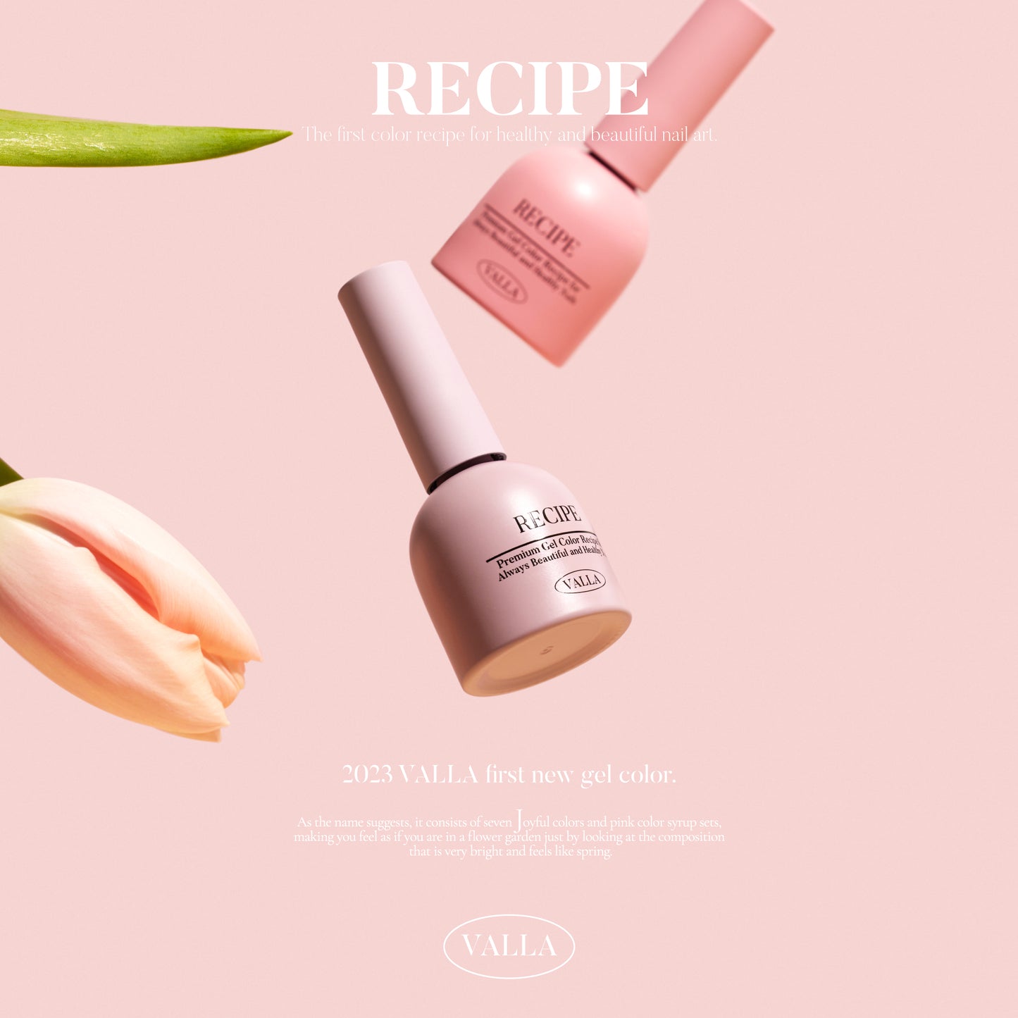 Soft aesthetic featuring pink bottles and floral elements from the Pink Soup set.