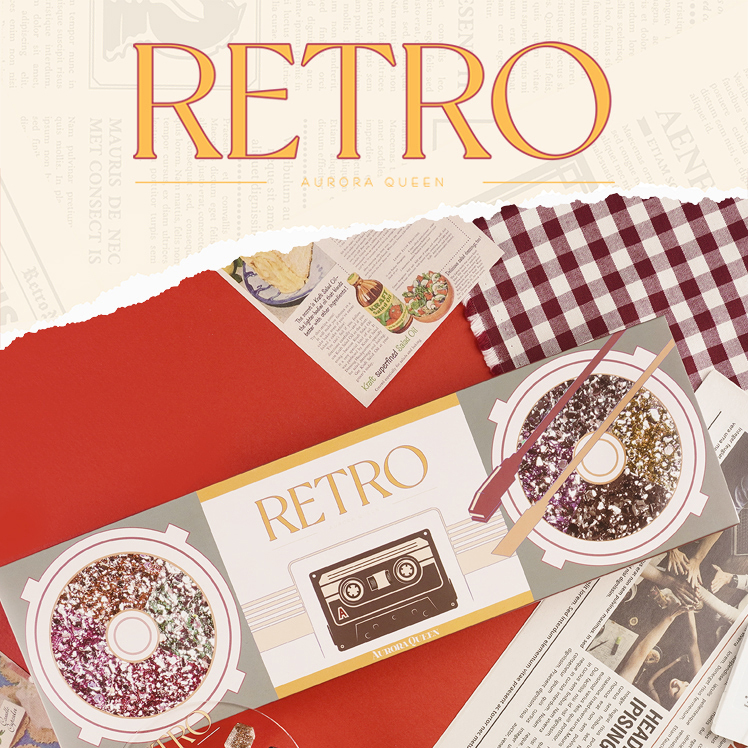 Aurora Queen Retro Collection – vintage tape-themed glitter gel set
