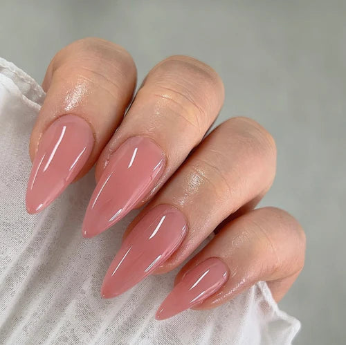 Doi Nudi Dry Rose Syrup Gel – Muted rose nude syrup gel polish for a romantic soft nail look