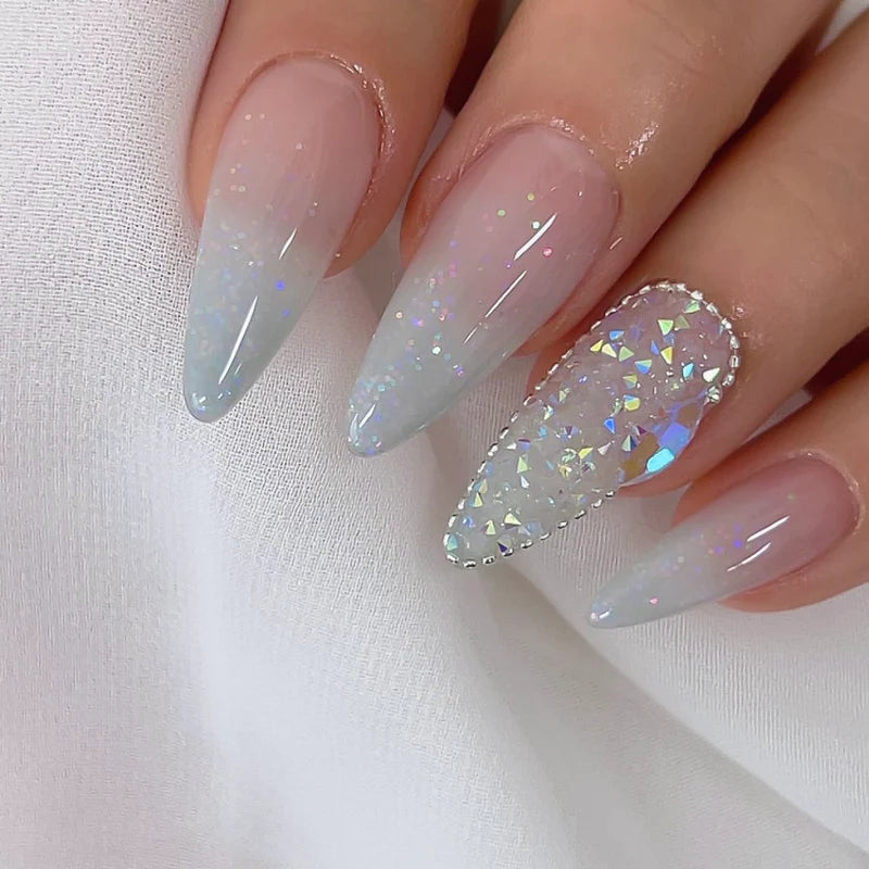 Doi Nudi Misty Blue Syrup Gel – Cool-toned misty blue nude syrup gel for an airy soft nail look