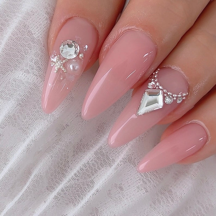 Doi Nudi Rose Quartz Syrup Gel – Sheer rose quartz pink syrup gel for delicate, glossy nails