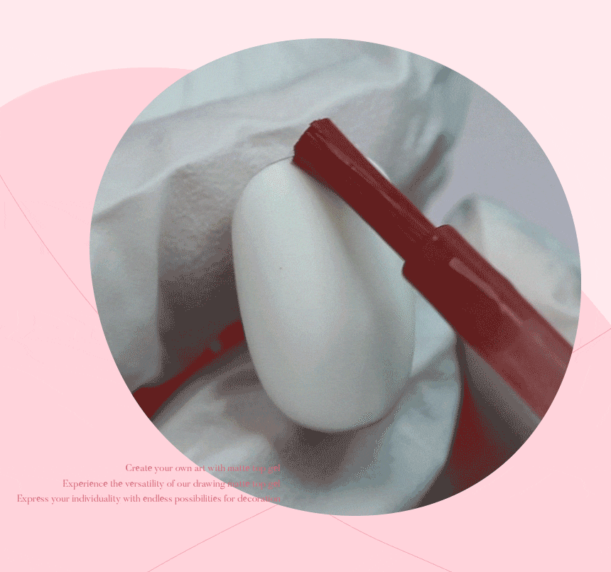 Draw Matte Top Gel – creative matte top gel with smooth, artistic finish