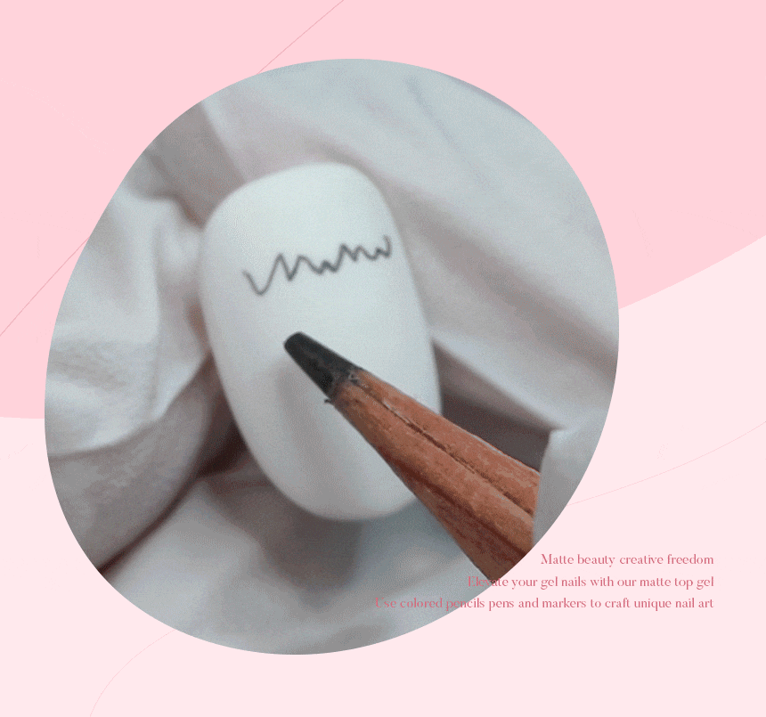 Draw Matte Top Gel – creative matte top gel with smooth, artistic finish