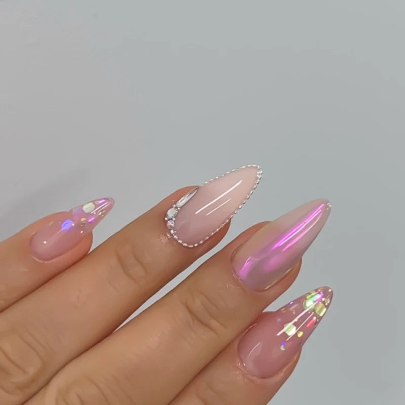 Nailbayo Barbie Pink Powder – vivid pink shimmer powder for nails