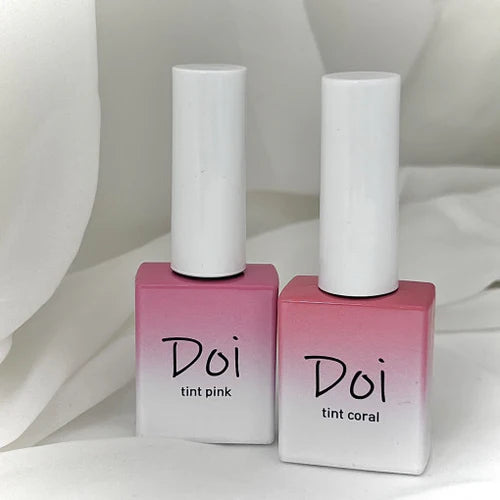 Nailbayo Doi Tint Gel – Pink & Coral – Korean syrup gel polish in warm nude tones for layered nail looks