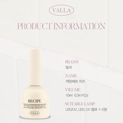 Description, shade range, and compatibility info for Valla Camembert Collection.