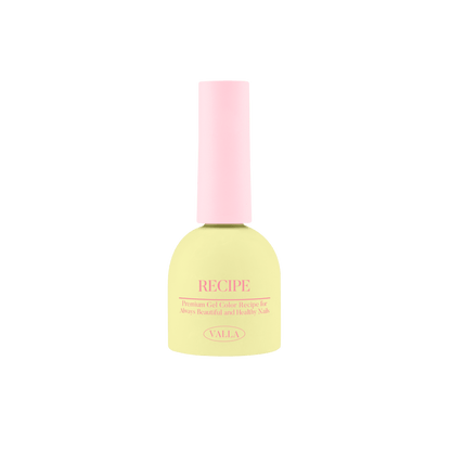 Bottle with pink cap and yellow body on a white background