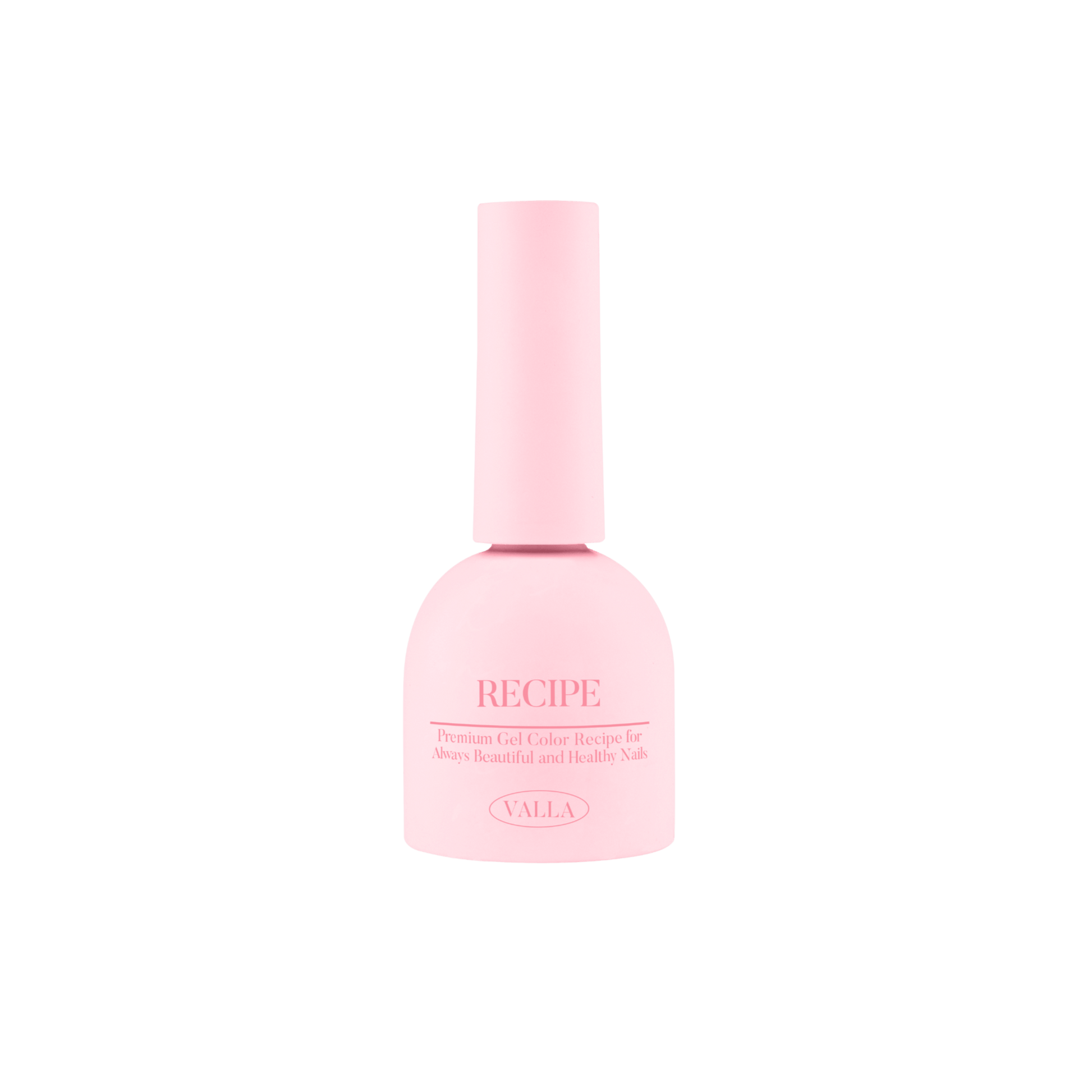 Pink bottle with 'RECIPE' text on a white background