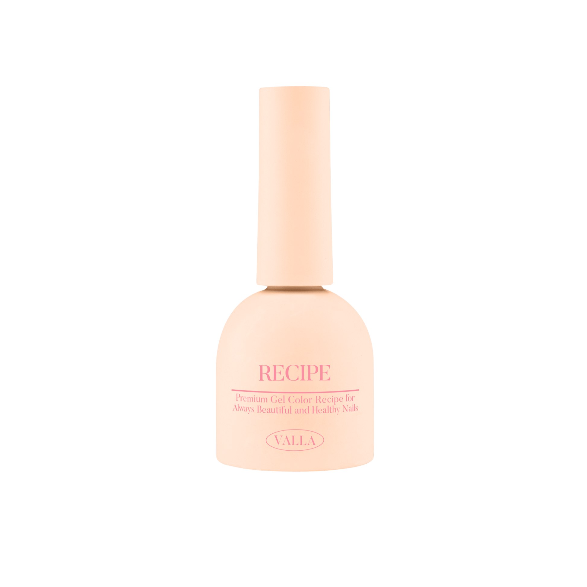 Skincare bottle labeled 'RECIPE' on a white background