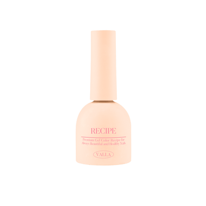 Skincare bottle labeled 'RECIPE' on a white background