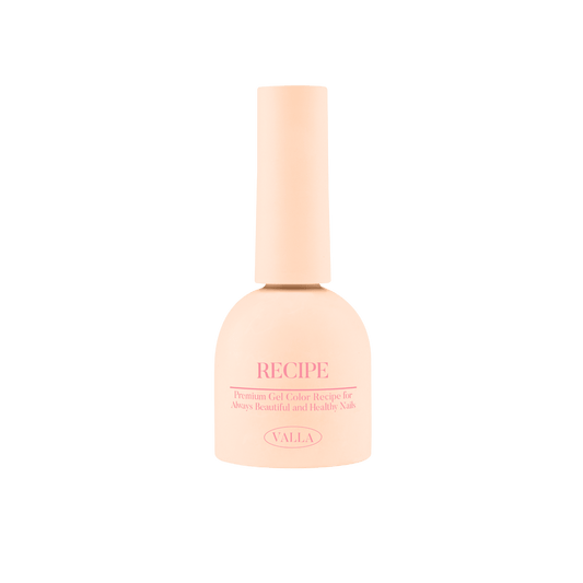 Skincare bottle labeled 'RECIPE' on a white background