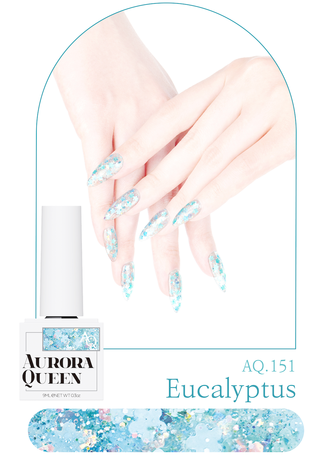 Aroma shade Eucalyptus – mint pastel cool polish
