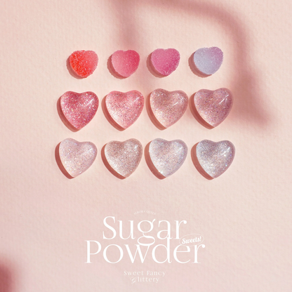 Sugar Powder heart swatches 