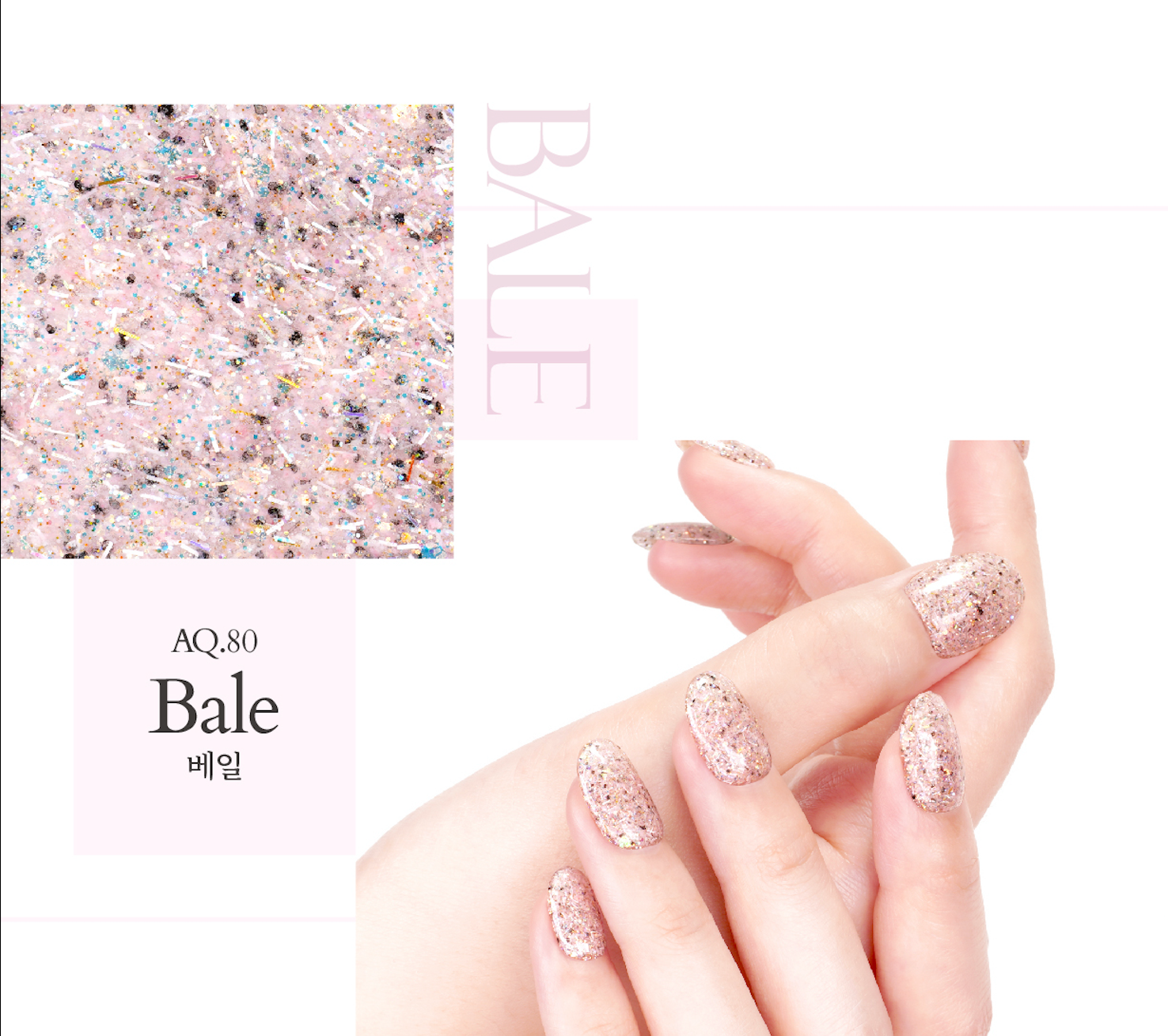 Tweed shade BALE – golden beige glitter polish