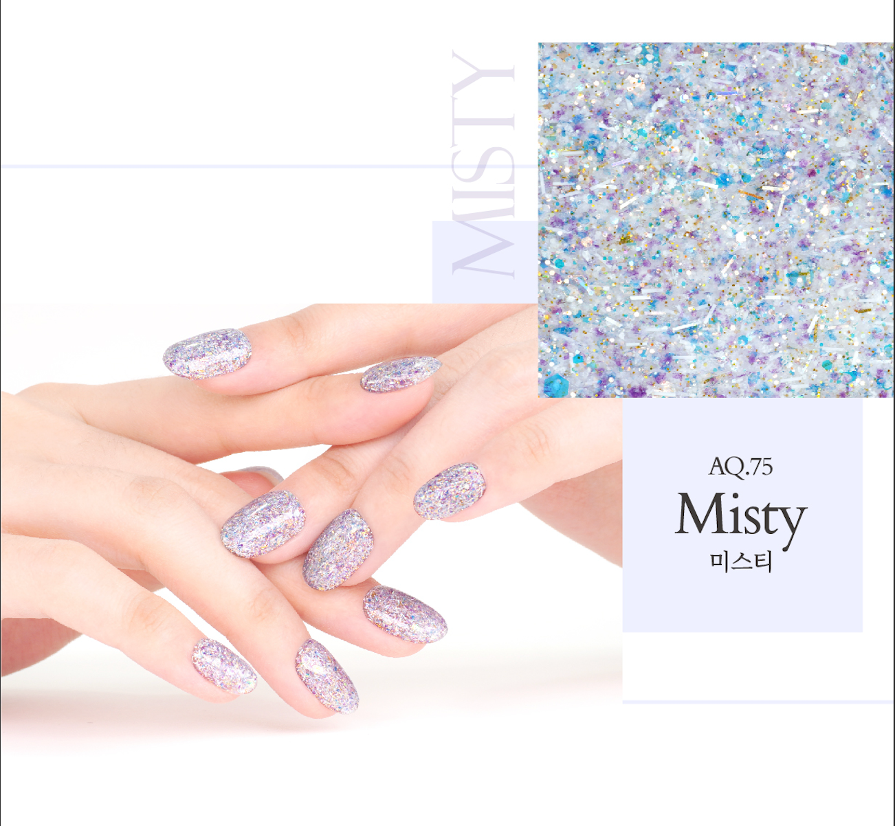 Tweed shade MISTY – silver grey icy polish