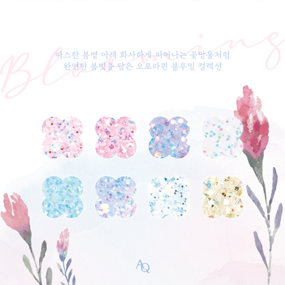 Bloomings glitter shade grid with floral accents