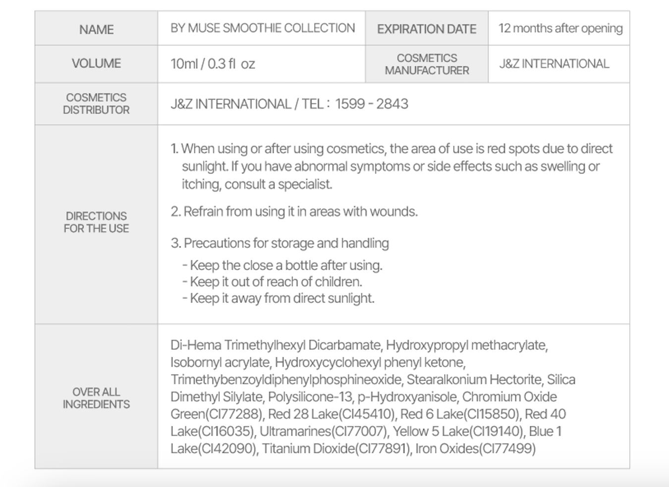 By muse product details, formula and safety guide
