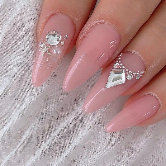 Doi Nudi Rose Quartz Syrup Gel – Sheer rose quartz pink syrup gel for delicate, glossy nails