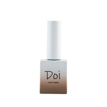 Doi Nudi Sepia Syrup Gel – Deep coffee-toned syrup gel for warm neutral nail designs