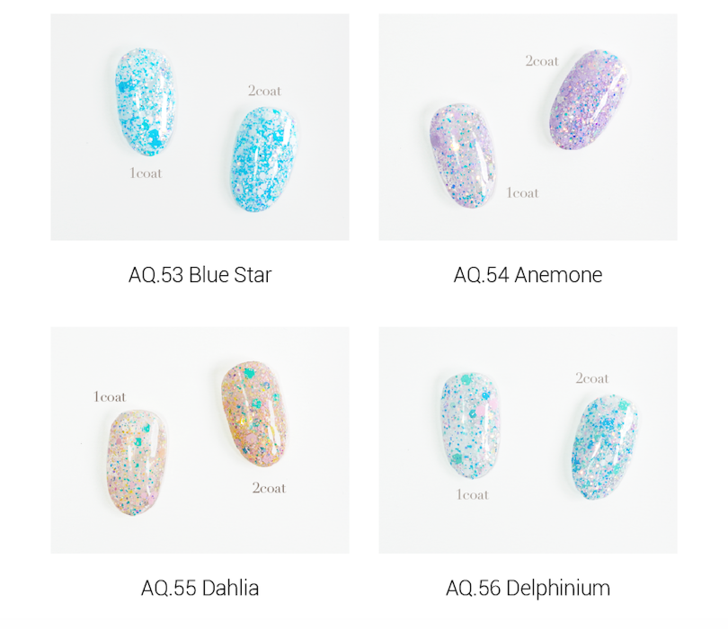 La Fleur glitter shades – Anemone, Dahlia, Blue Star, and more