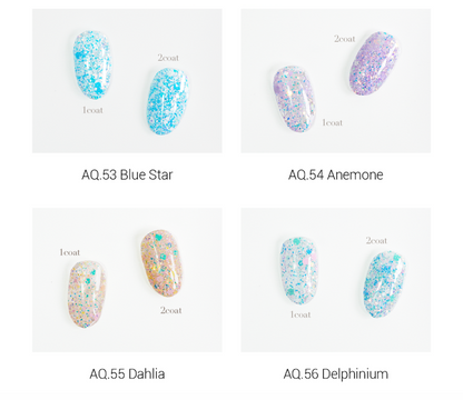 La Fleur glitter shades – Anemone, Dahlia, Blue Star, and more