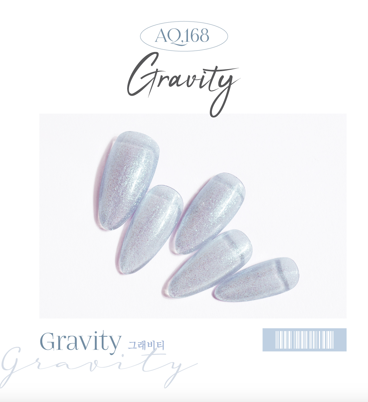 Gravity – silver chrome shimmer polish