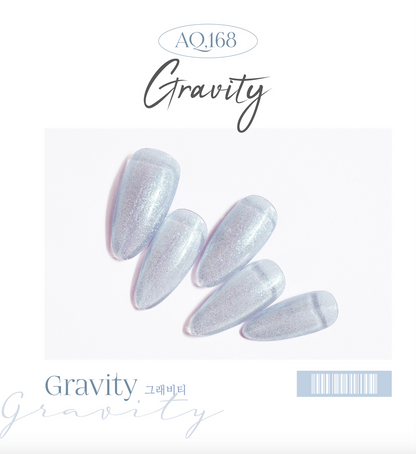 Gravity – silver chrome shimmer polish