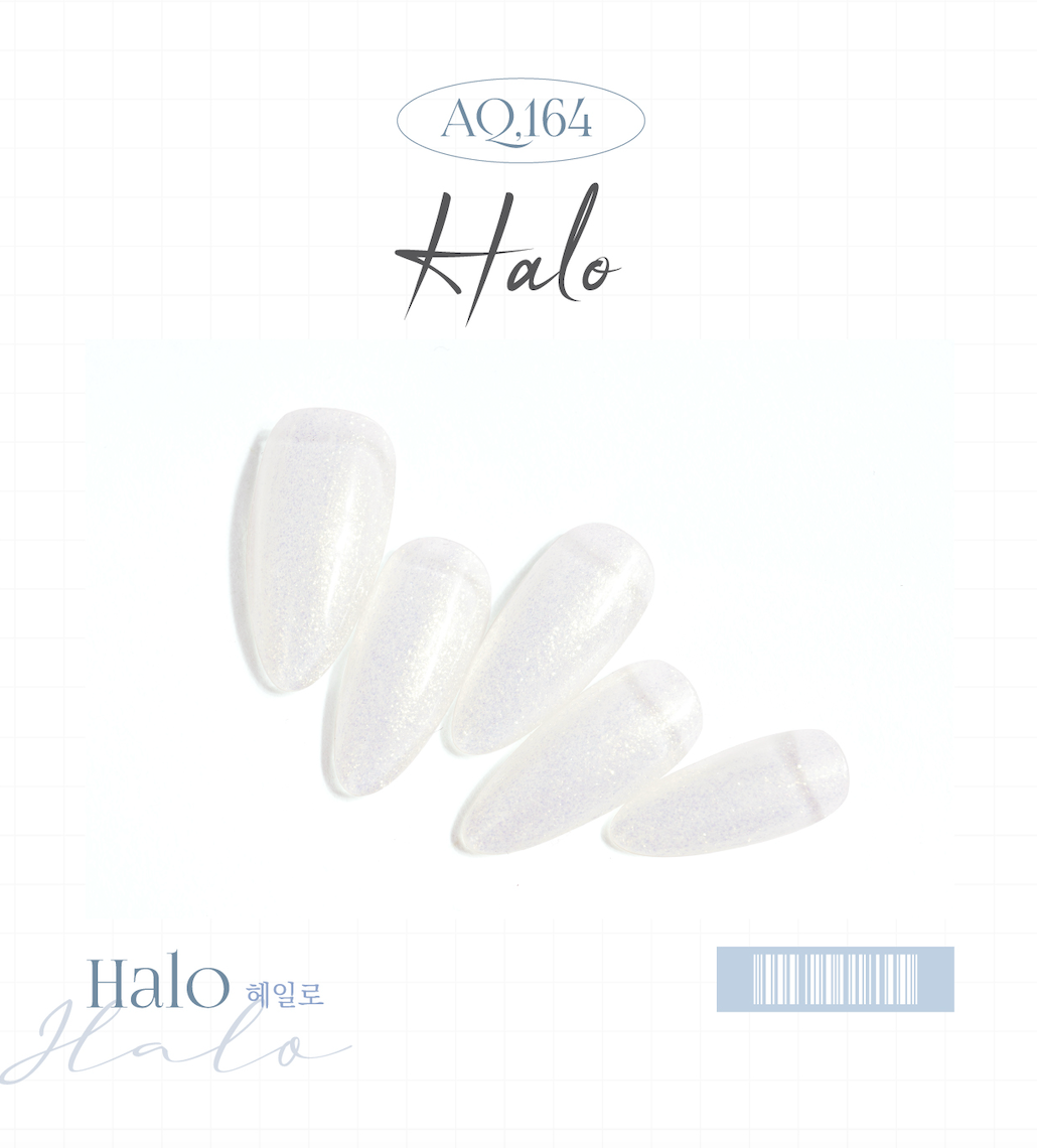 Halo – pearl white shimmer gel polish