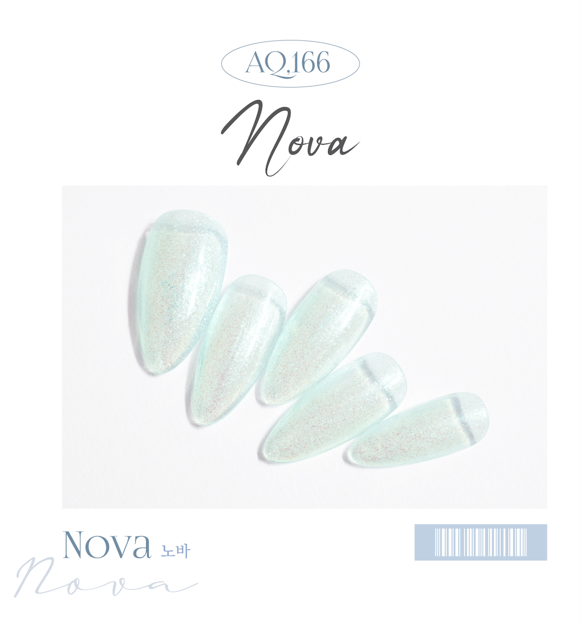 Nova – mint-toned opal glitter polish