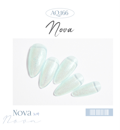 Nova – mint-toned opal glitter polish