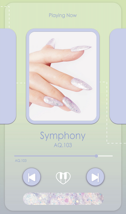 Symphony – purple-pink iridescent glitter gel polish