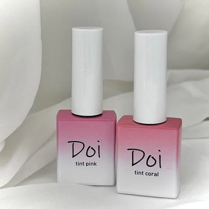 Nailbayo Doi Tint Gel – Pink & Coral – Korean syrup gel polish in warm nude tones for layered nail looks