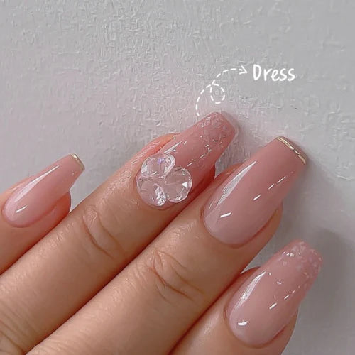 Nailbayo Dress Glitter Gel – soft beige shimmer gel polish