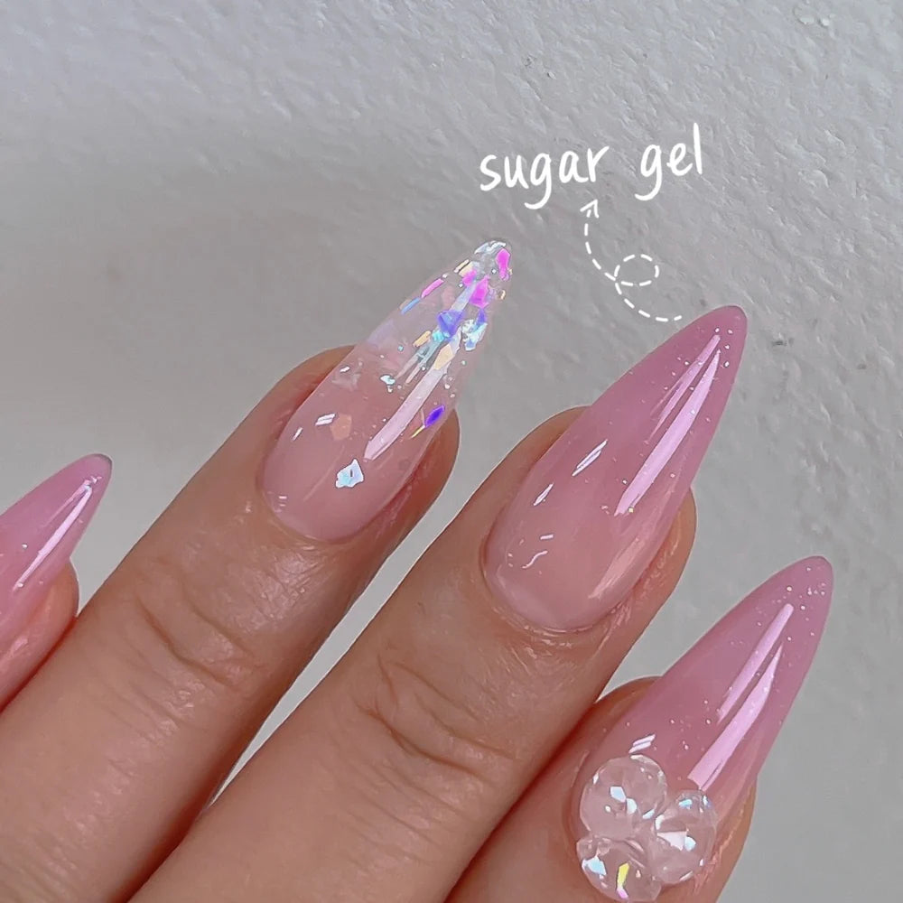 Nailbayo Sugar Glitter Gel – soft shimmer gel polish