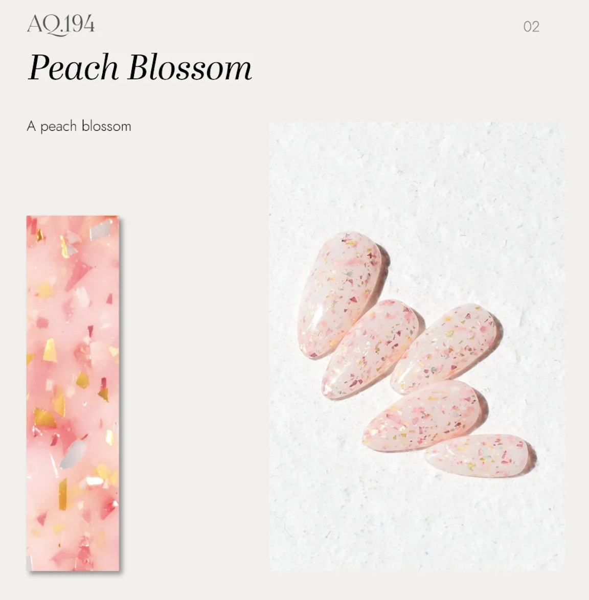 Peach Blossom – light coral shimmer gel polish