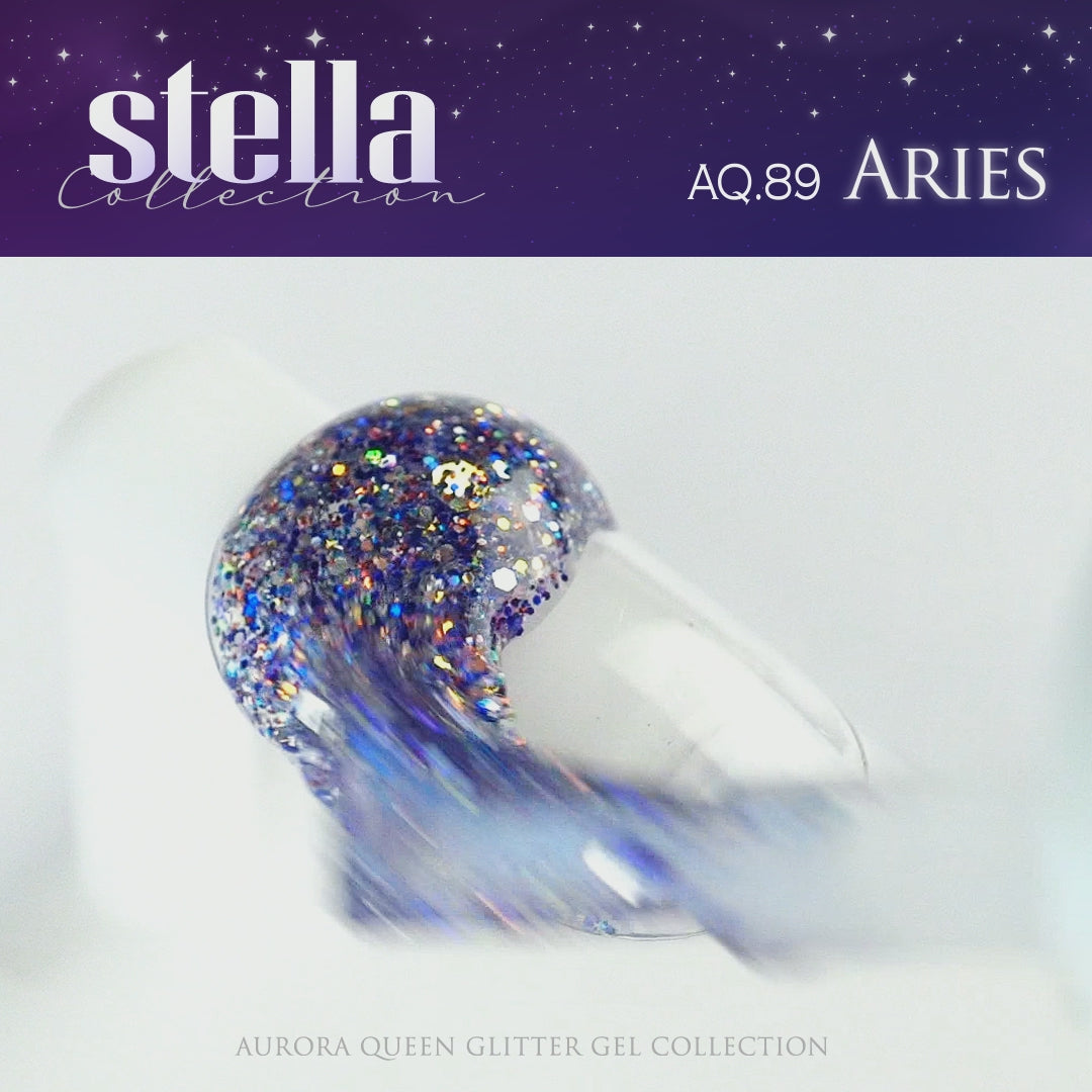 Nail art using multiple Stella glitter shades