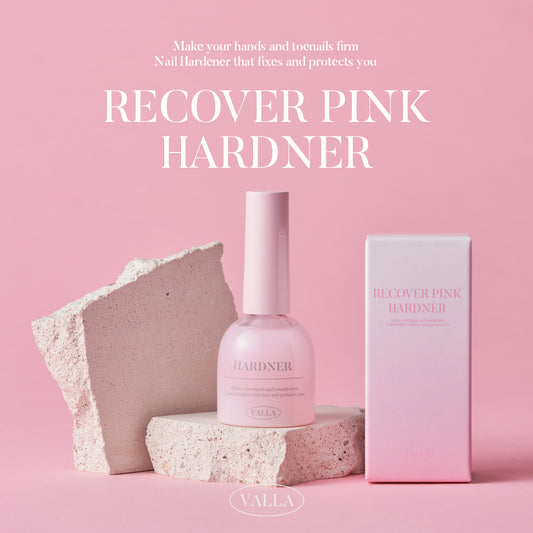 Recover Pink Hardner – pink-toned nail strengthener for natural, healthy nail look
