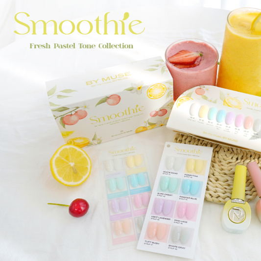 Smoothie Collection – pastel fruit-themed nail gel set