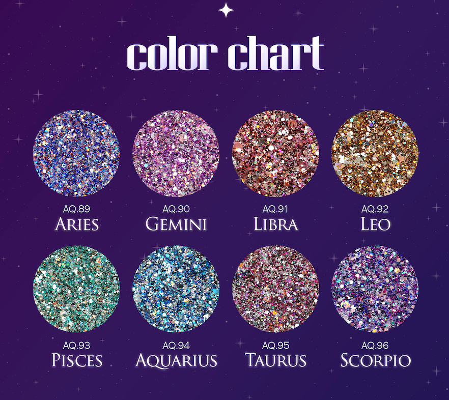 Stella zodiac color chart – Aries, Taurus, Pisces and more