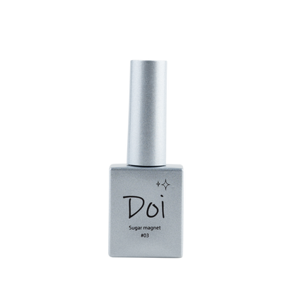 Sugar Magnet Shade 03 – Icy white magnetic shimmer gel polish with a holographic sugar finish