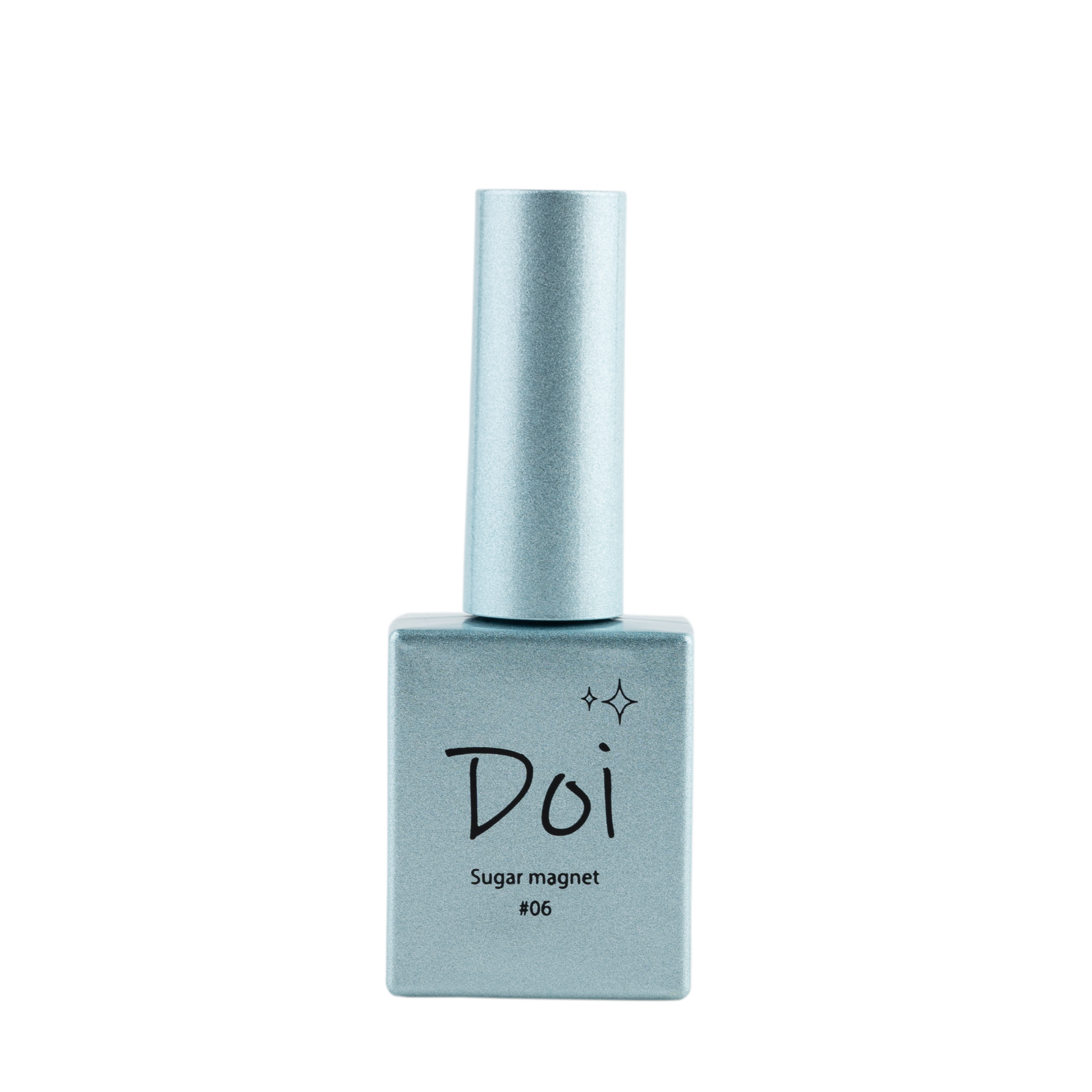 Sugar Magnet Shade 06 – Frosted silver-blue magnetic gel polish with luminous sugar shimmer