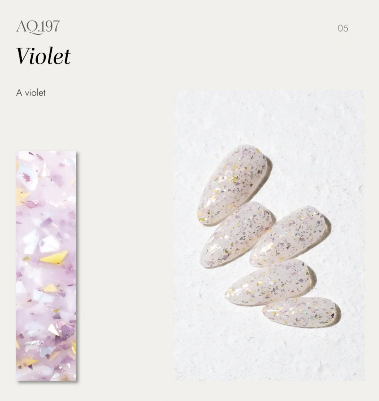 Violet – purple-pink floral gel polish